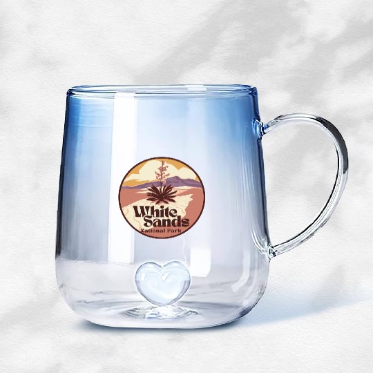 white sands national park Gradient Glass Mugs