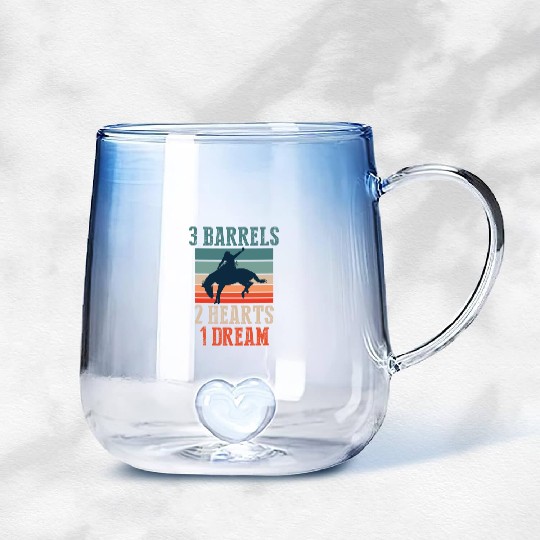 Barrel Racing Rodeo Gradient Glass Mugs