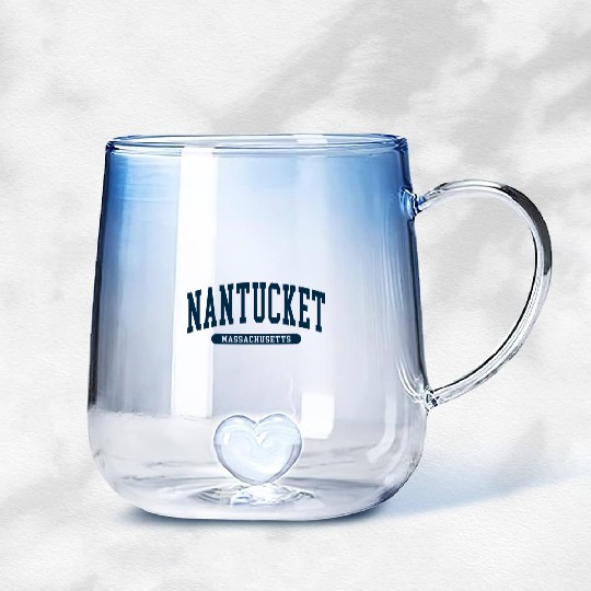 Nantucket Massachusetts Gradient Glass Mugs