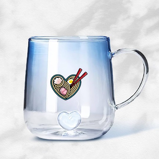 Love Ramen Gradient Glass Mugs