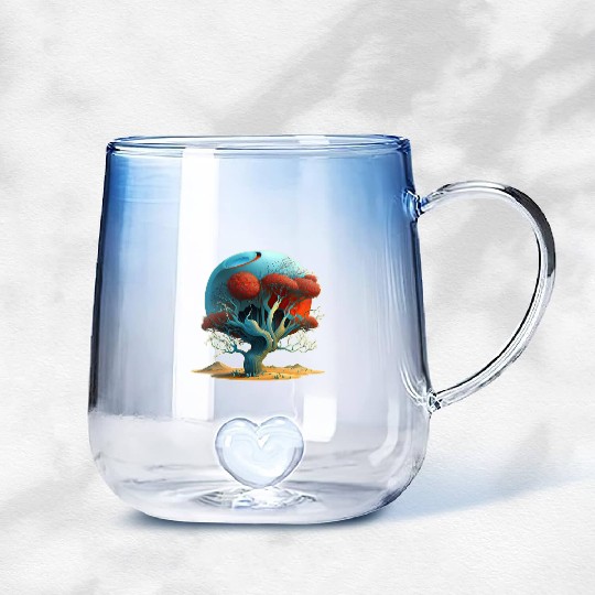 Desert Crimson Dreaming Gradient Glass Mugs