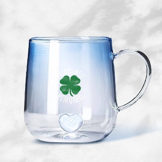Drin Well With Others St Patrick'S Day Drunk Beer Gradient Glass Mugs