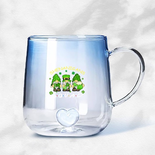St Patrick'S Day Shenanigans Squad Three Gnomes Gradient Glass Mugs