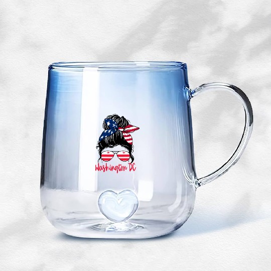 Washington Dc Washington Dc Flag Statefriend Gradient Glass Mugs