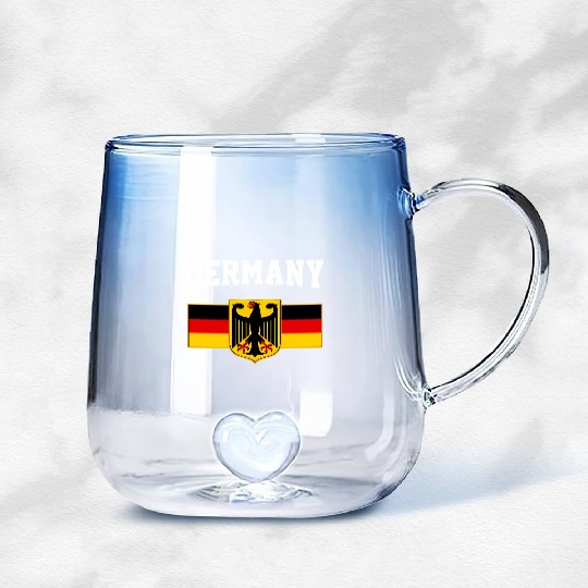 German Flag Germany Gradient Glass Mugs