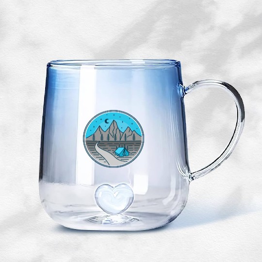 Mountain Nightwing Gradient Glass Mugs