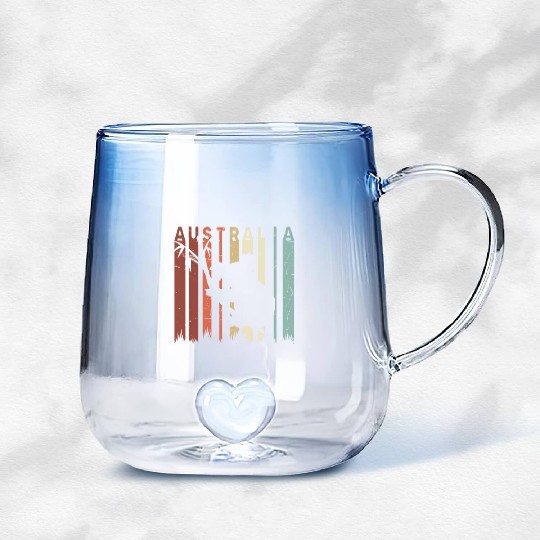 Retro Koala Bear Lover Distressed Australian Koala Gradient Glass Mugs