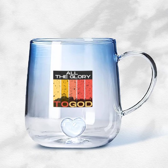 All The Glory to God Gradient Glass Mugs