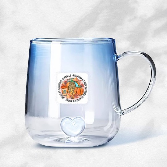 It's Fall Y'all Happy Fall Vibes Autumn Leaves Gradient Glass Mugs
