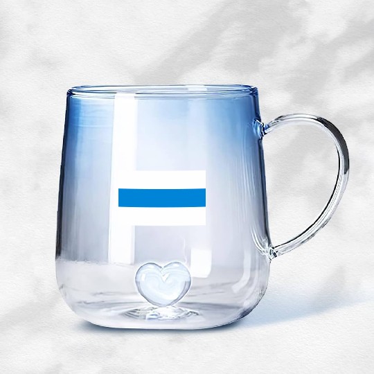 New Russia Flag White Blue White Gradient Glass Mugs