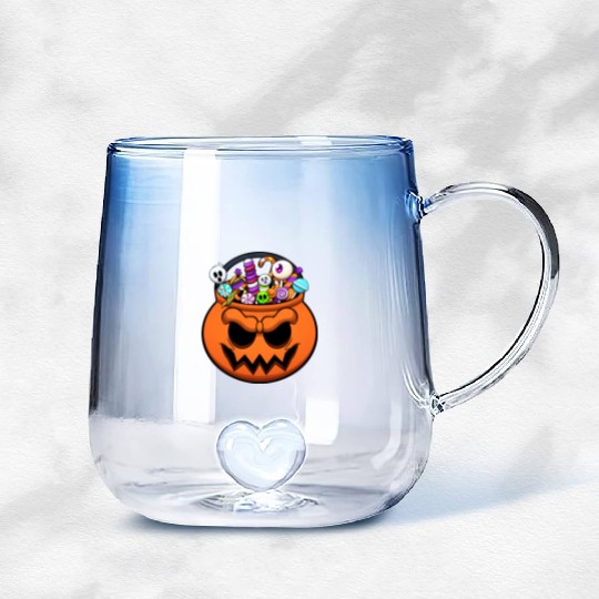 Halloween Trick Or Treat Candy Gradient Glass Mugs