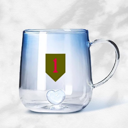US Army 1st Infantry Division Gradient Glass Mugs