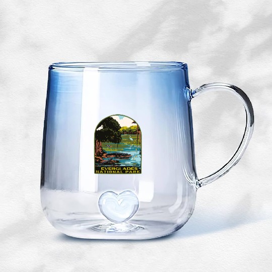 everglades national park Gradient Glass Mugs