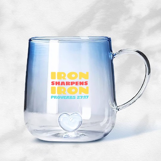 Iron Sharpens Iron nature Gradient Glass Mugs