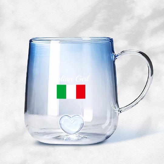 Italian Flag Italy Pride Italian-American Gradient Glass Mugs