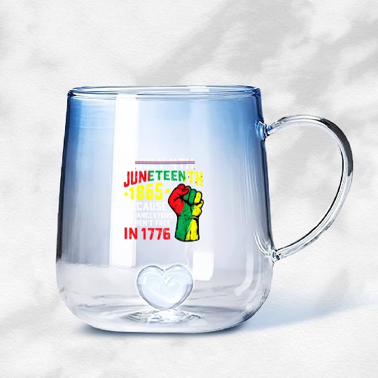 July 4Th Juneteenth 1865 African Melanin Black Pro Gradient Glass Mugs