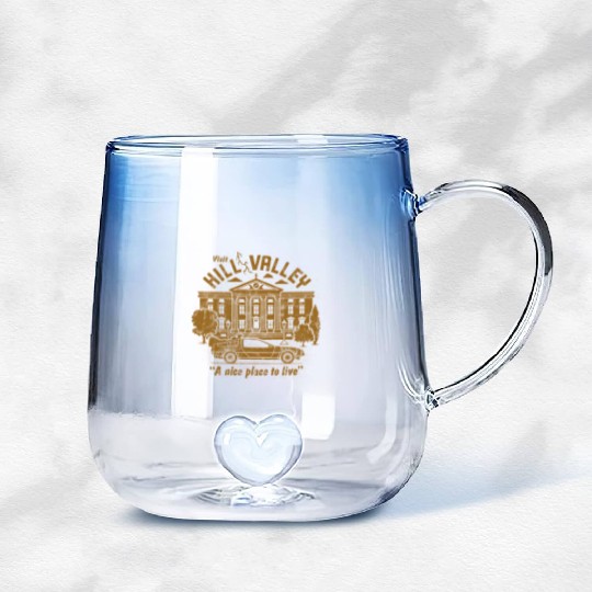 Back To The Future Visit Hill Valley A e Place To Gradient Glass Mugs