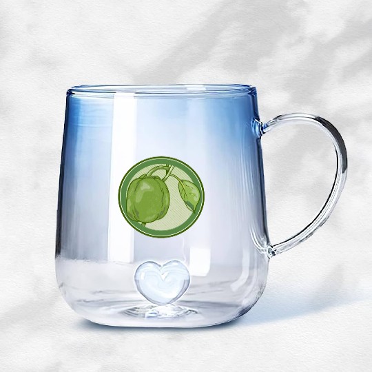 Green Bell Pepper Gradient Glass Mugs