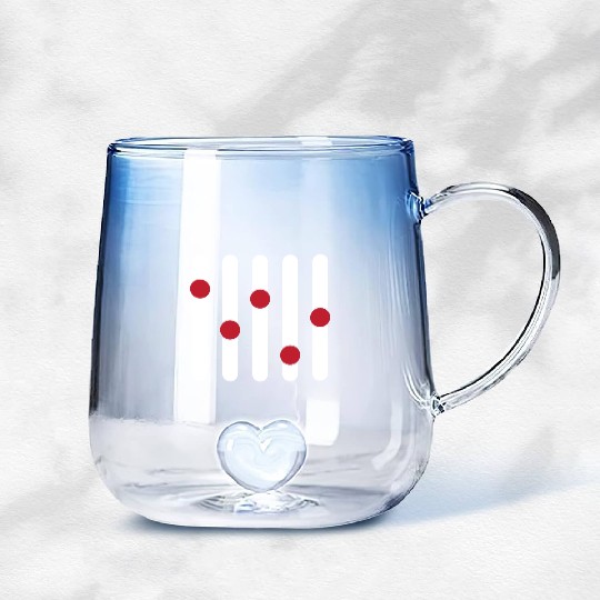 Music bass Gradient Glass Mugs