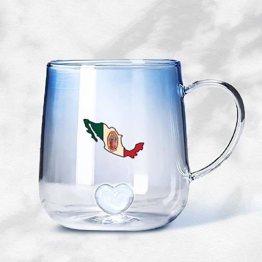 Our Lady Of Guadalupe Virgin Mary Gradient Glass Mugs