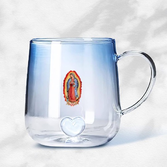 Our Lady Of Guadalupe Virgin Mary Gradient Glass Mugs