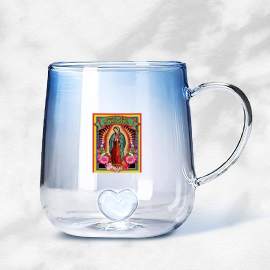 Our Lady Of Guadalupe Virgin Mary Gradient Glass Mugs