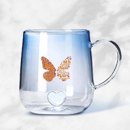 MS Warriors Never Underestimate Our Strength Gradient Glass Mugs