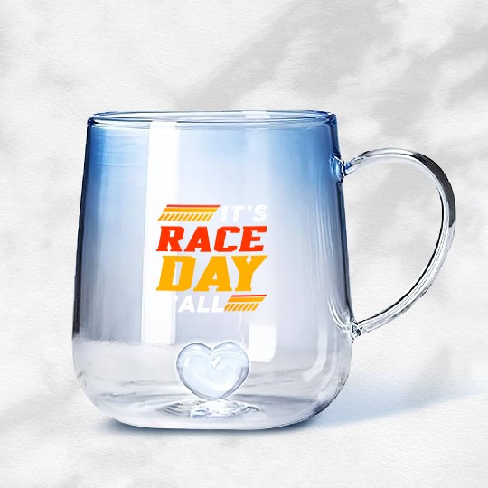 It's Race Day Y'All Gradient Glass Mugs