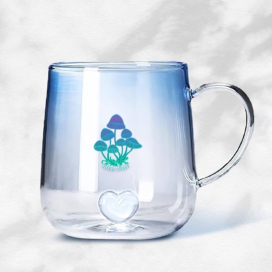 Goblincore mushroom Gradient Glass Mugs