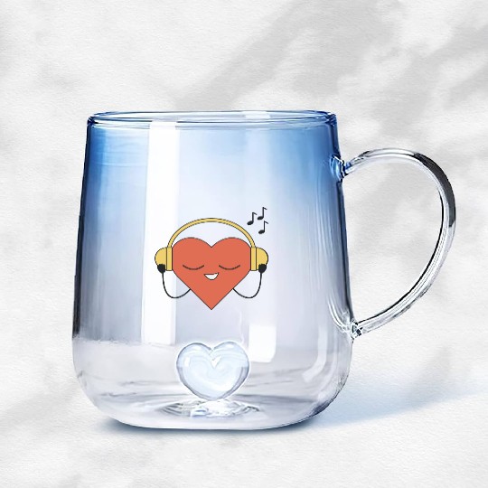 Music lover Gradient Glass Mugs