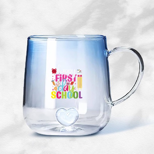 moving up to preschool teacher student graduation Gradient Glass Mugs