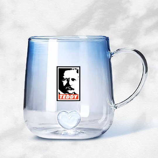 Teddy Roosevelt Gradient Glass Mugs