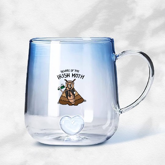Beware Of The Irish Moth Mob Gradient Glass Mugs
