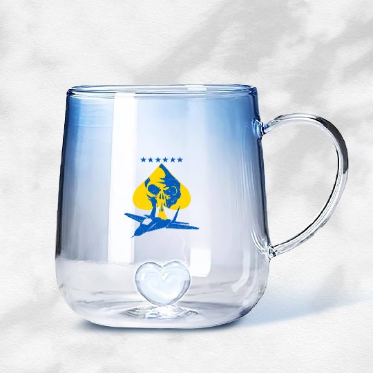 The Ghost Of Kyiv Kiev Ukraine Ace Fighter Pilot Gradient Glass Mugs