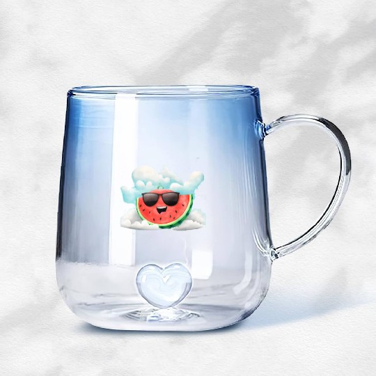 Cute Watermelon Party Summer Melon Fruit Gradient Glass Mugs