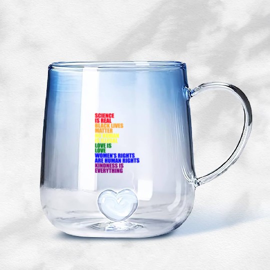 Science Is Real Gradient Glass Mugs