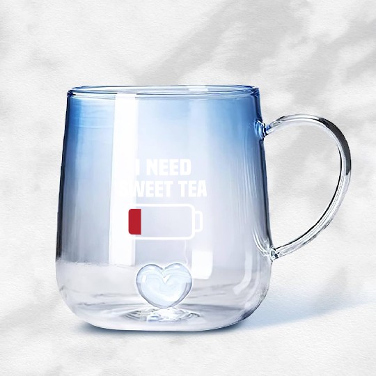 I Need Sweet Tea Gradient Glass Mugs