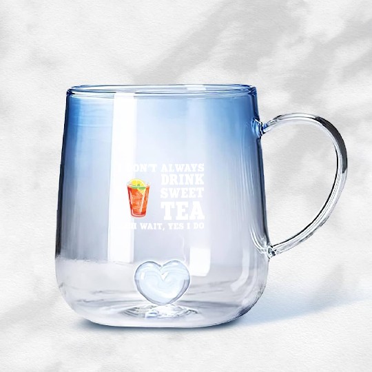 Funny Sweet Tea Humor Costume Gradient Glass Mugs