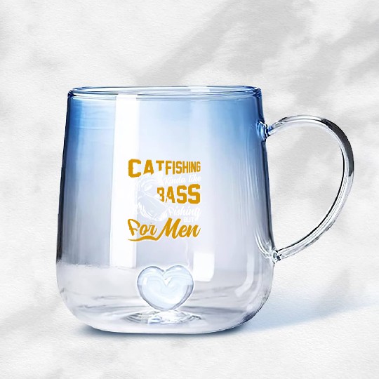 Catfishing kinda like Bass Fishing Flathead fish Gradient Glass Mugs