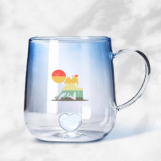 Barrel Racing Show - Barrel Racer Gradient Glass Mugs