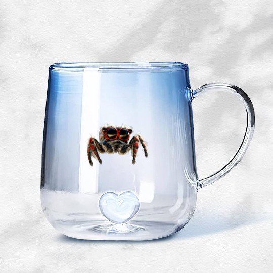 Spider Regal Jumping Spider Tarantula Arachnophile Gradient Glass Mugs