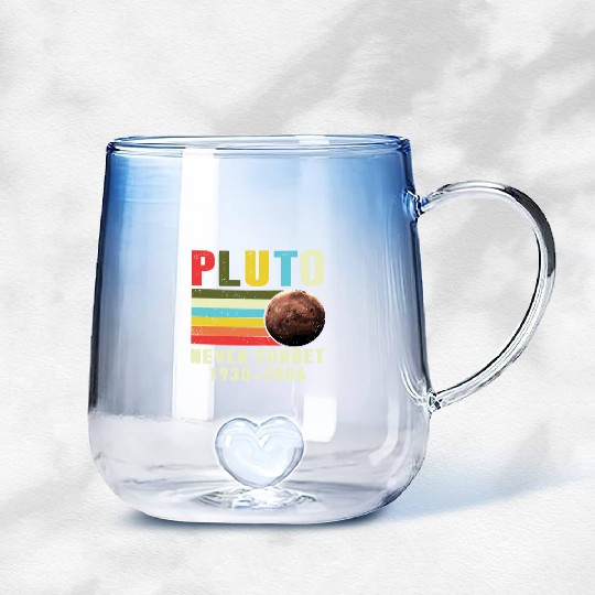 Pluto Never Forget 1930 2006 Gradient Glass Mugs