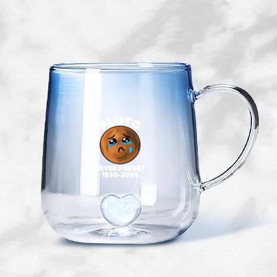 Pluto Never Forget 1930 2006 Gradient Glass Mugs