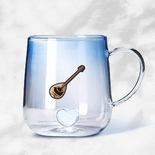 Greek Bouzouki Gradient Glass Mugs