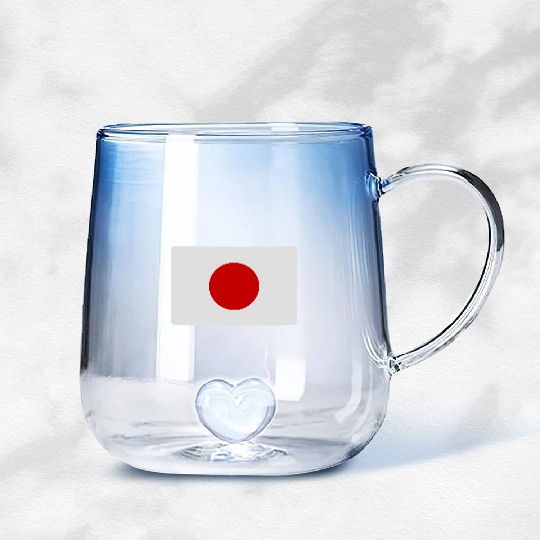 Japanese Flag Of Japan Gradient Glass Mugs
