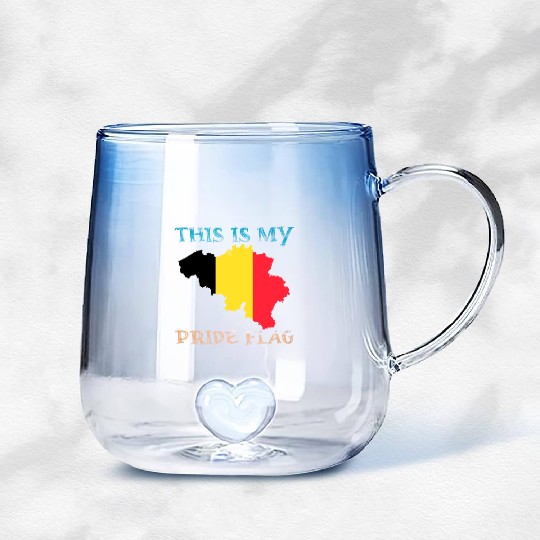 This Is My Pride Flag Germany, German history Gradient Glass Mugs