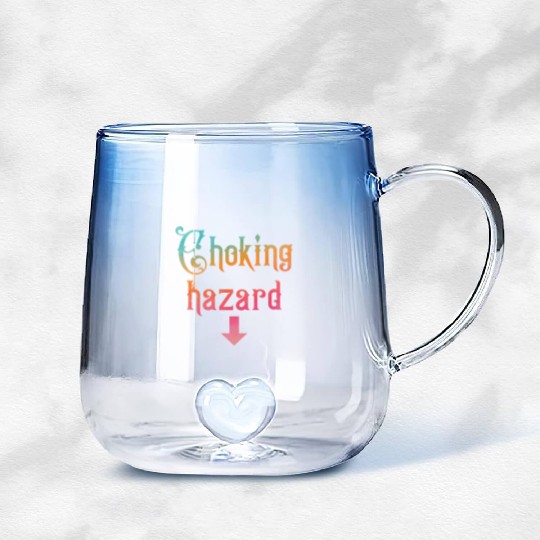 Choking hazard down arrow Gradient Glass Mugs
