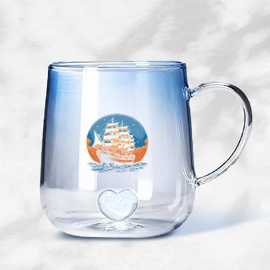 Columbus Day 1492 Gradient Glass Mugs