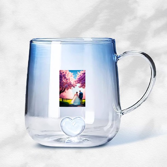 SPRING WEDDING Gradient Glass Mugs