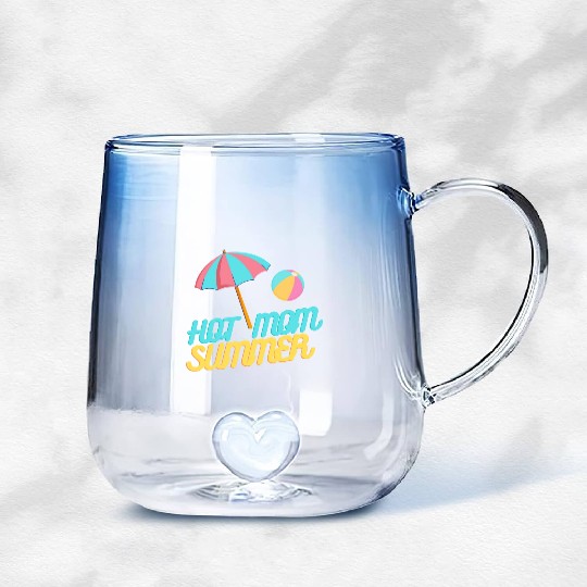 HOT MOM SUMMER Gradient Glass Mugs